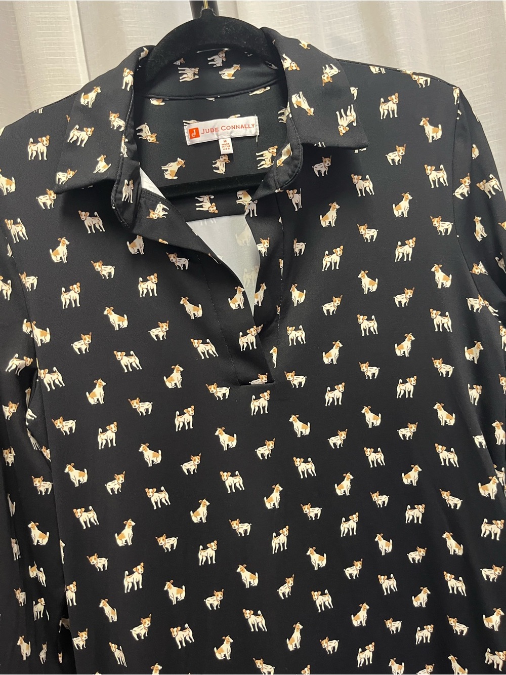 Jude Connally Finley Shirt Dress a "Jack Russell Terrier Party" print | medium - Picture 2 of 8